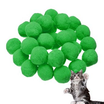 30 pc Cat Toy Pom Ball, Interactive Cat Ball Toys Fuzzy Pompoms for Kittens Pet Training Play Indoor