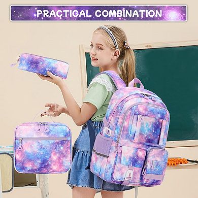 Girl 3set Lunch Box Book Bag School Bags