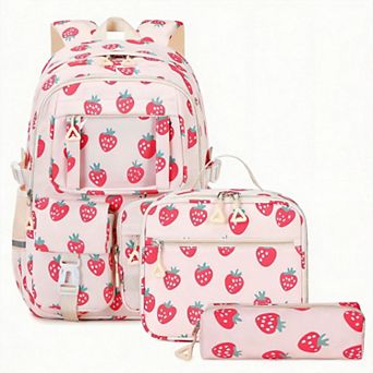 Girl 3set Lunch Box Book Bag School Bags