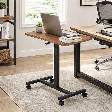 Adjustable Rolling Desk Laptop Computer Cart for Home, Office, Classroom,Overbed Table