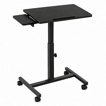 Adjustable Rolling Desk Laptop Computer Cart for Home, Office, Classroom,Overbed Table
