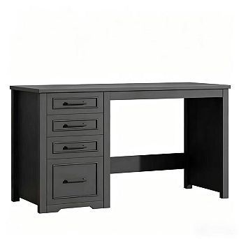 Computer Desk with File Drawer and 4 Storage Drawers