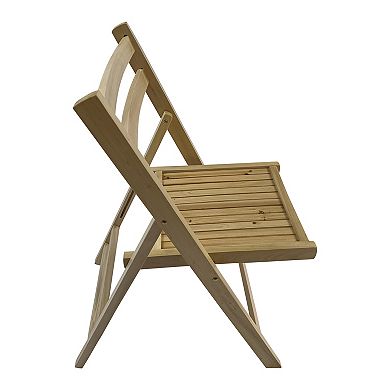 KWPZQEB Foldable Solid Wood Dining Chairs Set of 4 for Indoor & Outdoor