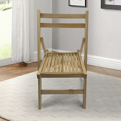 KWPZQEB Foldable Solid Wood Dining Chairs Set of 4 for Indoor & Outdoor
