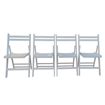 KWPZQEB Foldable Solid Wood Dining Chairs Set of 4 for Indoor & Outdoor
