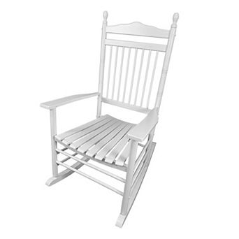KWPZQEB Solid Wood Rocking Chair with Wide Seat & Armrest for Outdoor