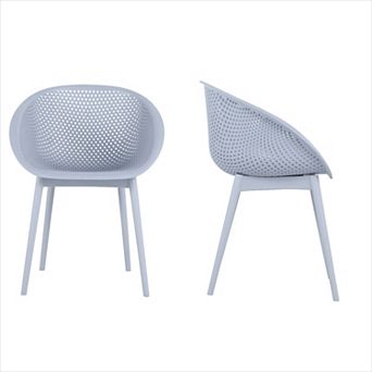 KWPZQEB 2 pc All-Weather PP Plastic Leisure Chairs, Lightweight Armchair for Patio, Beach