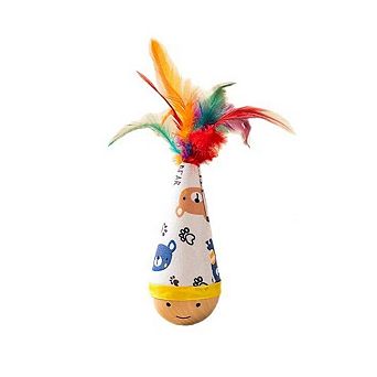 Pet Tumbler Wobble Toy,Interactive Swinging Play Toy for Dogs Cats,Bite-Resistant Boredom Relief Toy