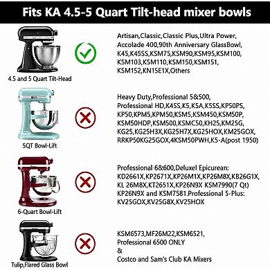 Flex Edge Beater for KA 4.5/5 QT Tilt Head Stand Mixer KA Mixer Accessory