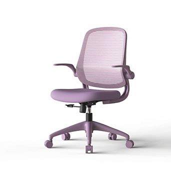 Pnronnc Mesh Back Swivel Office Chair Ergonomic Lifting Chair with Flipping Armres