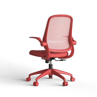 Pnronnc Mesh Back Swivel Office Chair Ergonomic Lifting Chair with Flipping Armres