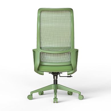 Pnronnc Ergonomic Office Chair Swivel Wingback Chair with Adjustable Lumbar Support Computer Chair