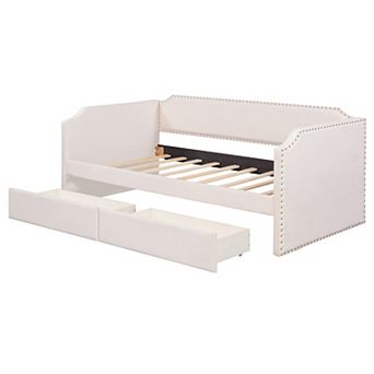 Pnronnc Twin Daybed with Storage Drawers, 2-in-1 Sofa Bed