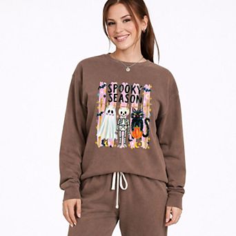 Halloween Character Clothesline - Women's Lightweight Garment Dyed Sweatshirt