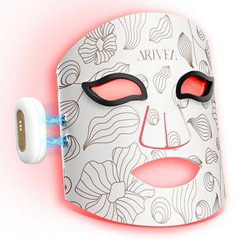 ARIVEA Wireless Red Light Therapy Mask with 272 LED Near Infrared NIR for Facial Skin Care, Home Use
