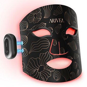 ARIVEA Wireless Red Light Therapy Mask with 272 LED Near Infrared NIR for Facial Skin Care, Home Use