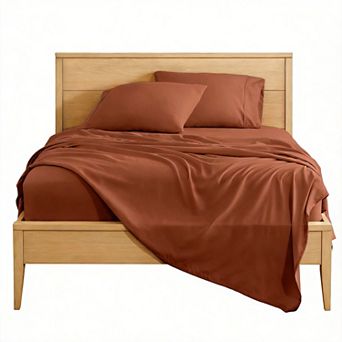 4 pc Queen Ultra-softfiber Bed Sheets Double Brushed Deep Pockets Set