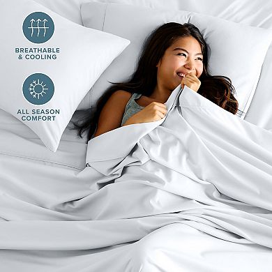 4-Piece King Ultra-Soft Microfiber Bed Sheet Set