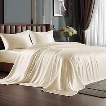 3 pc Twin XL Satin Bed Sheet Set Hair Skin Soft Luxury