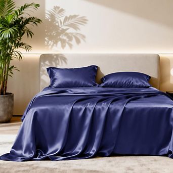 3 pc Twin XL Satin Sheet Set Silky Soft Deep Pocket Bed Linen