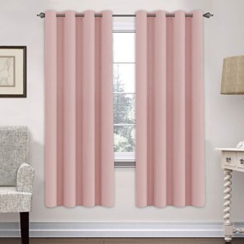 2 Panels Blackout Curtains Thermal Insulated Grommet Window Panels
