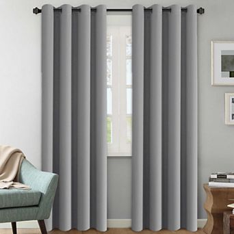 2 Panels Blackout Curtains Thermal Insulated Grommet Window Panels