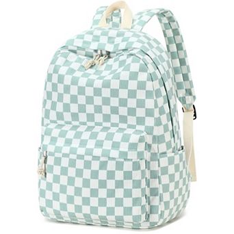 Corduroy Laptop Backpack Women Teen School Daypack