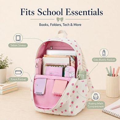 3-piece Teen Backpack Set Lunch Box Pencil Case