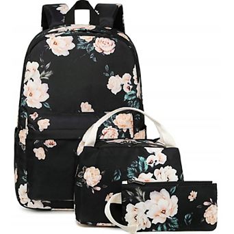 3 pc Teen Backpack Set Lunch Box Pencil Case