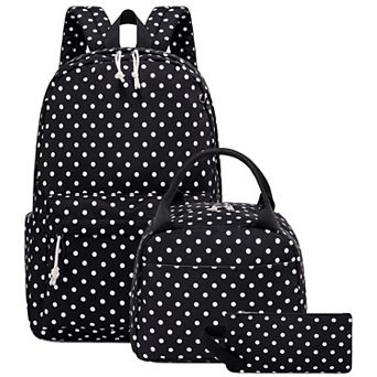3 pc Teen Backpack Set Lunch Box Pencil Case