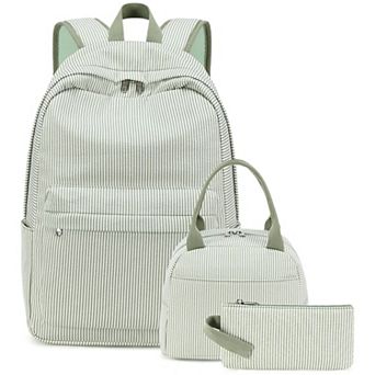 3 pc Teen Backpack Set Lunch Box Pencil Case