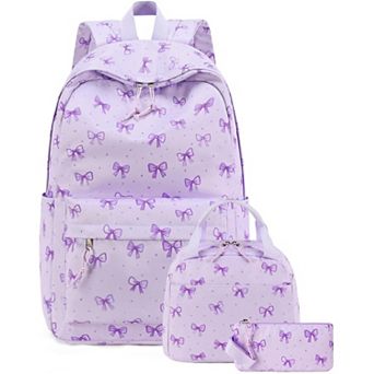 3 pc Teen Backpack Set Lunch Box Pencil Case
