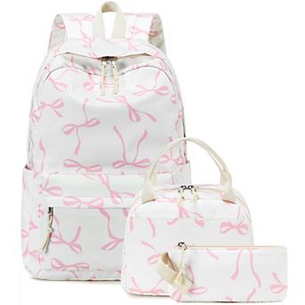 3 pc Teen Backpack Set Lunch Box Pencil Case
