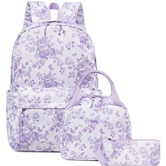 3 pc Teen Backpack Set Lunch Box Pencil Case