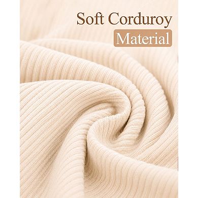 Corduroy Laptop Backpack Women Travel School Bag