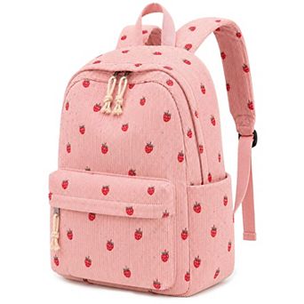 Corduroy Laptop Backpack Women Travel School Bag