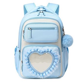 17" Sweet Heart Pocket School Bookbag Bowknot Lace Ballet Style