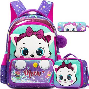 3-in-1 School Backpack Lunch Bag Set Kids