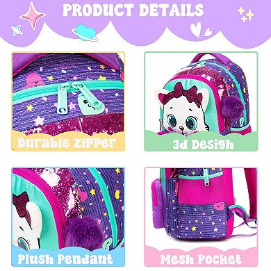 3-in-1 School Backpack Lunch Bag Set Kids