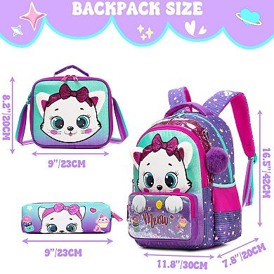 3-in-1 School Backpack Lunch Bag Set Kids