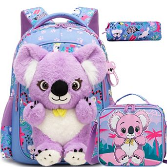 3-in-1 Schoolpack Lunch Bag Koala Purple Elementary