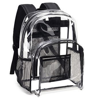 Heavy Duty PVC Transparent Reinforced Stitches Security Bag School backpack