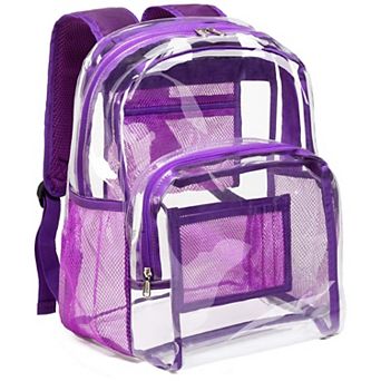 Heavy Duty PVC Transparent Reinforced Stitches Security Bag School backpack