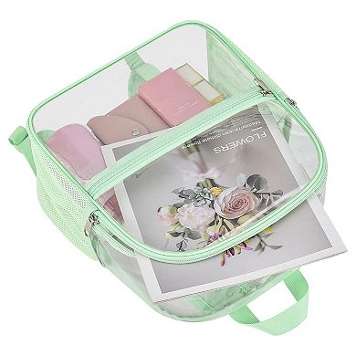 Stadium Bag Waterproof PVC Side Pockets Avocado Strap