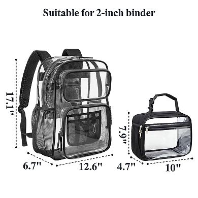 17" 2PC School Bookbag Heavy Duty Laptop Backpack