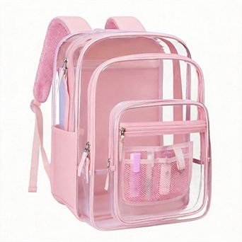 18" School Bookbag Heavy Duty PVC Laptop Bag Padded Straps