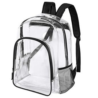 Heavy Duty PVC Bookbag Reinforced Straps School Work Travel Security Check