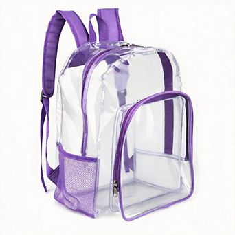 Heavy Duty PVC Bookbag Reinforced Straps School Work Travel Security Check