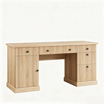 60" Modern Executive Desk with Charging Station