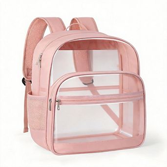 Heavy Duty Transparent Bookbag School Fabric PVC Reinforced College Travel
